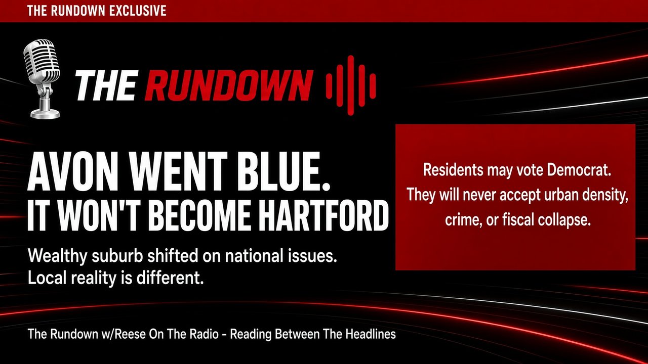 The Rundown: Avon Went Blue. It Will Never Become Hartford.